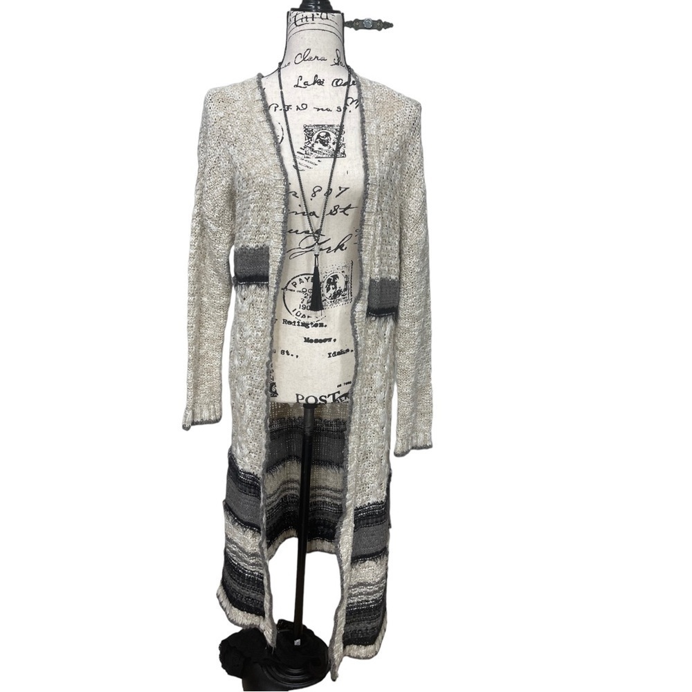 Urban Outfitters-Ecote Longline Slubby Cardigan Size Small - Picture 2 of 11